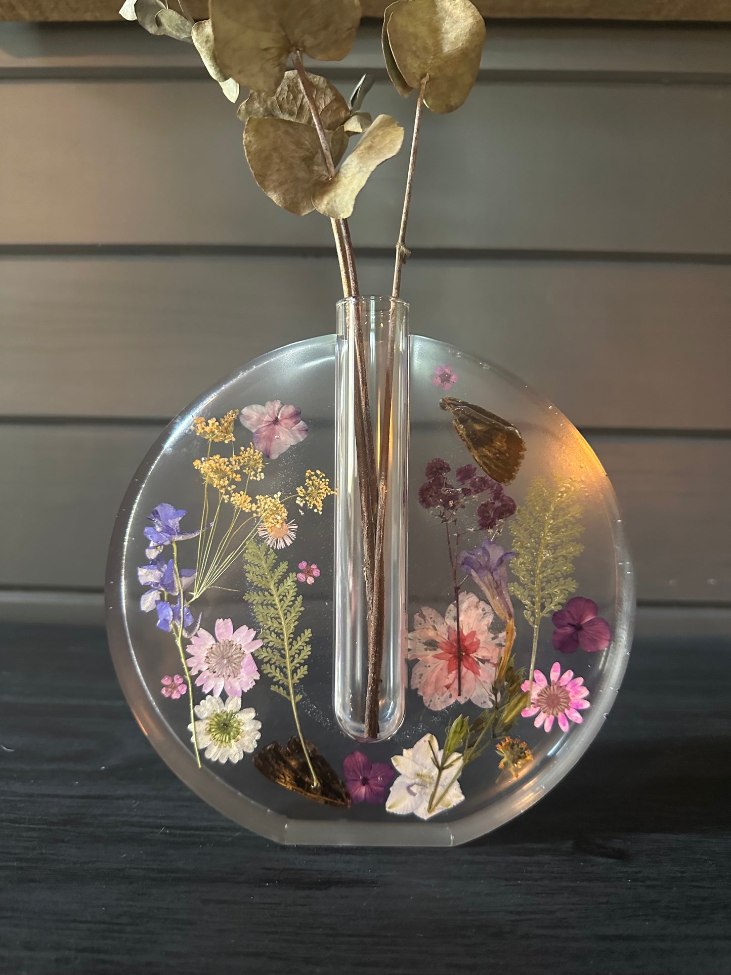Round Test Tube Floral Vase