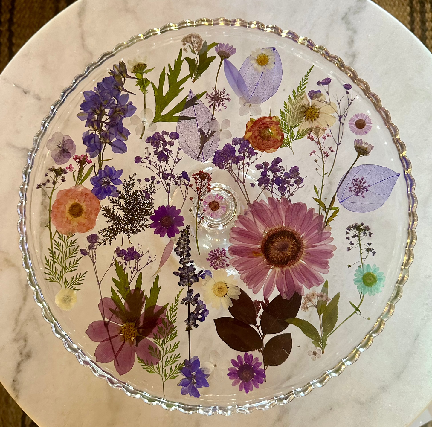 Glass Footed Serving Plate + Cake Stand