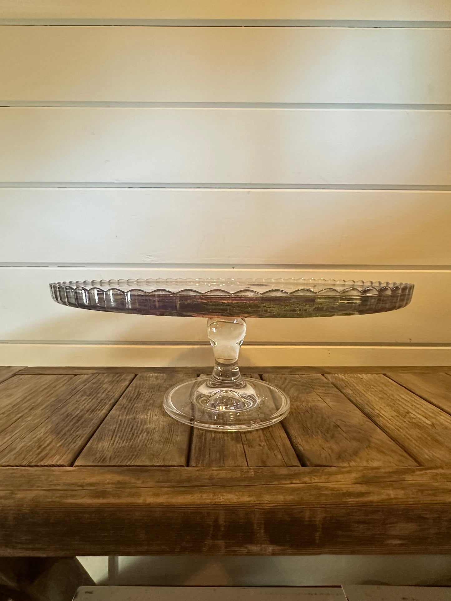 Glass Footed Serving Plate + Cake Stand