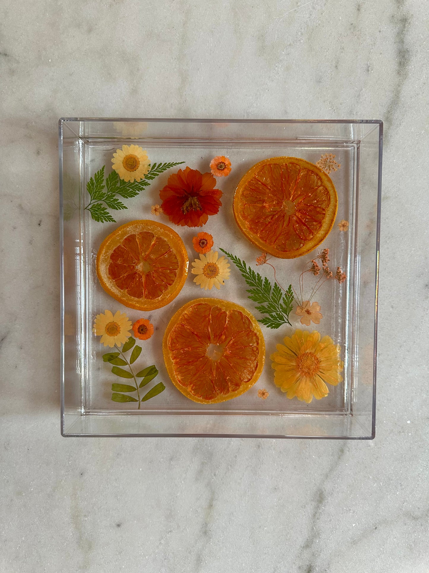 Orange Square Accessory Holder