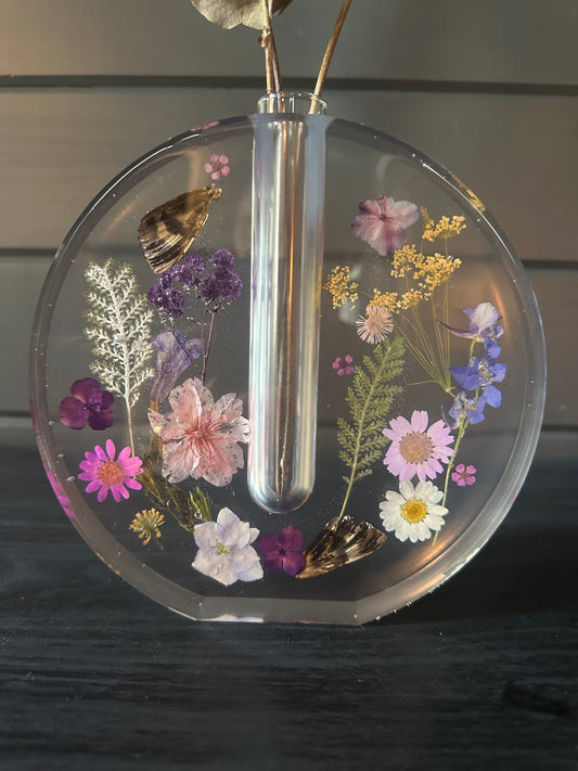 Round Test Tube Floral Vase