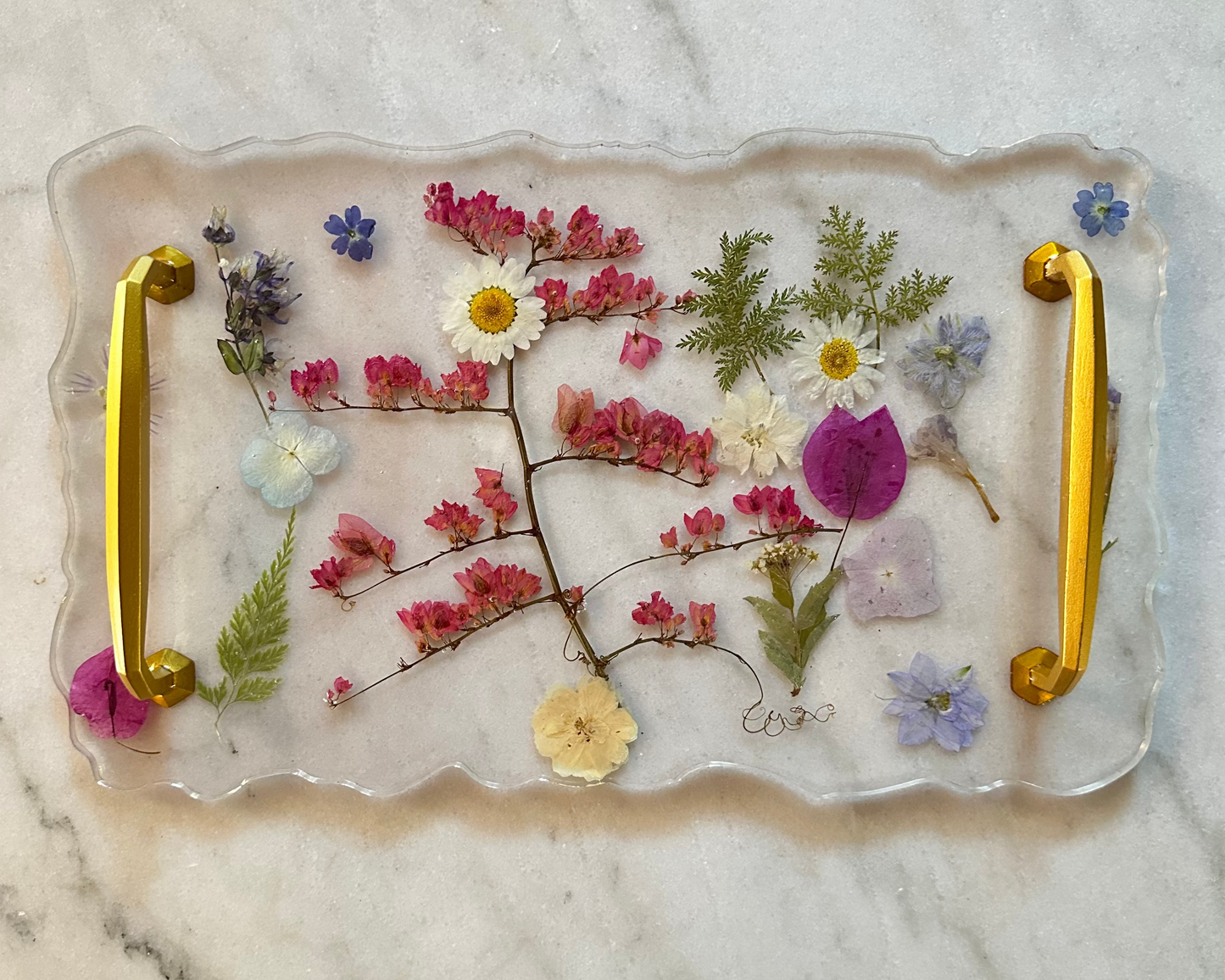 Gold Resin Serving Tray