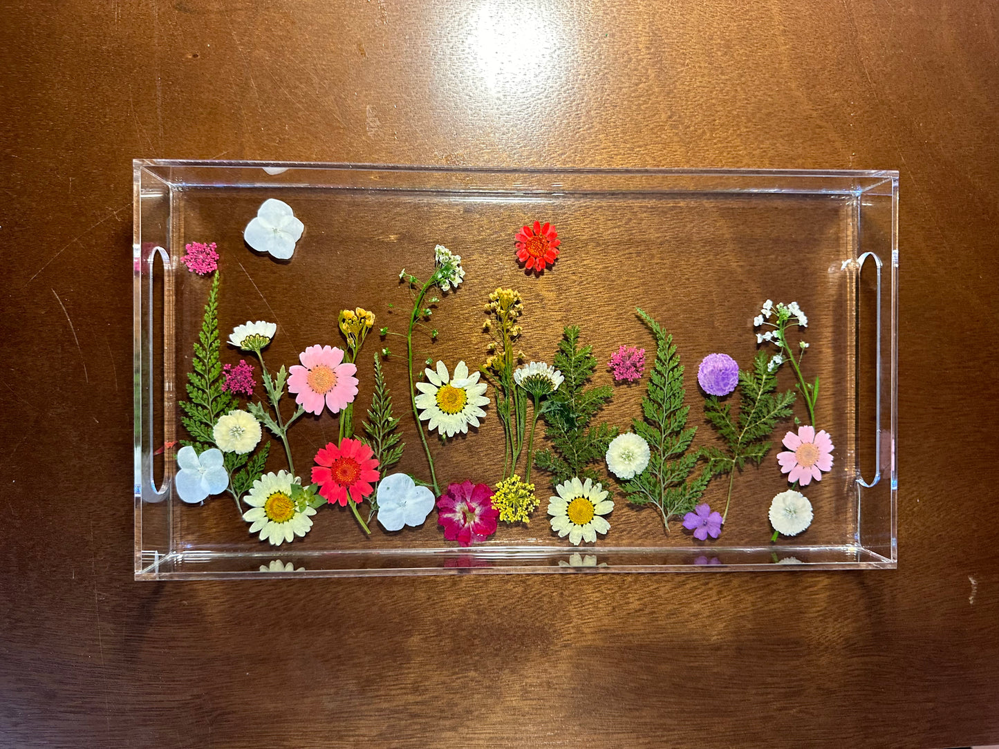 Acrylic Floral Resin Tray