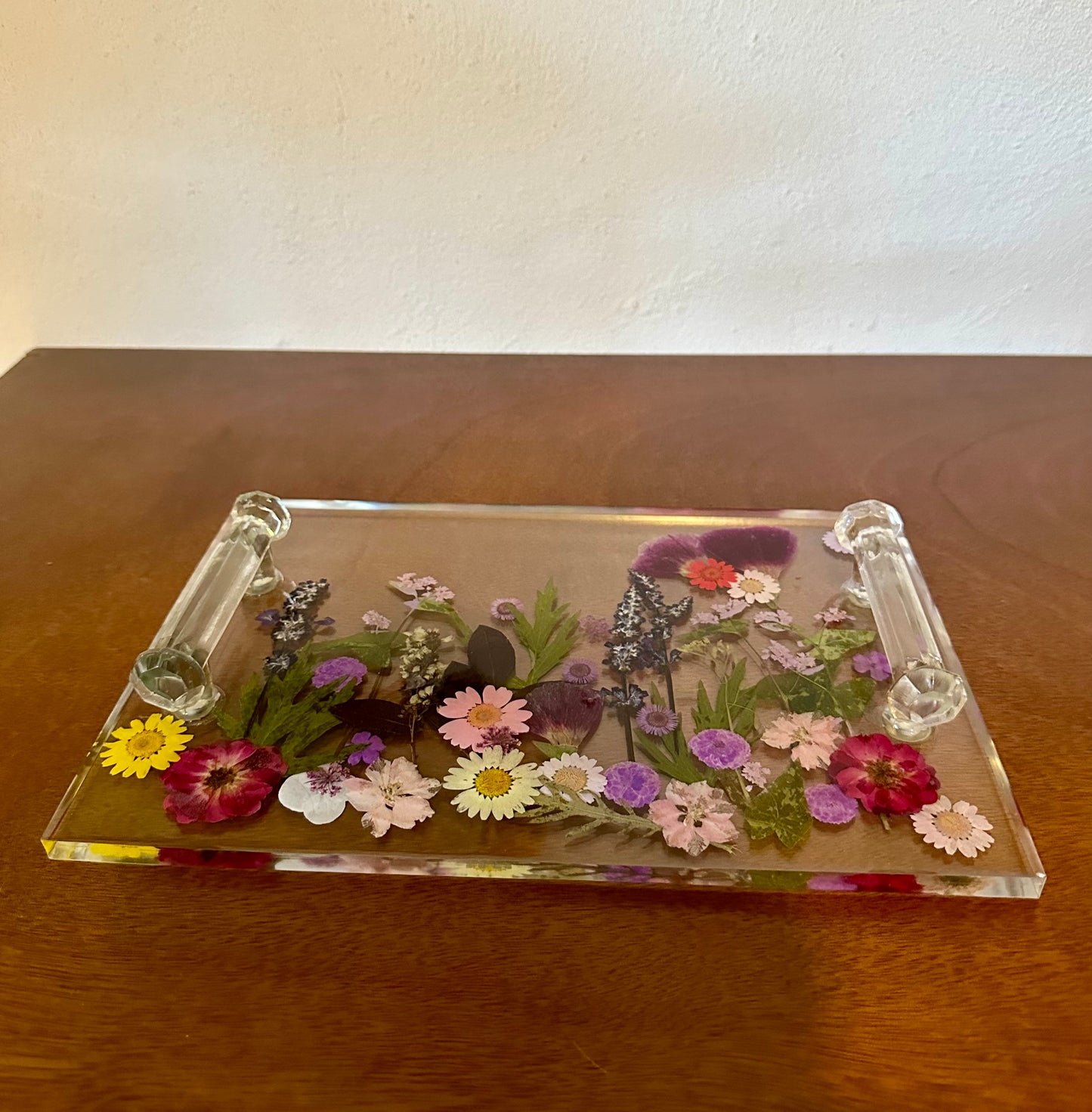 Pressed Flower Acrylic Tray