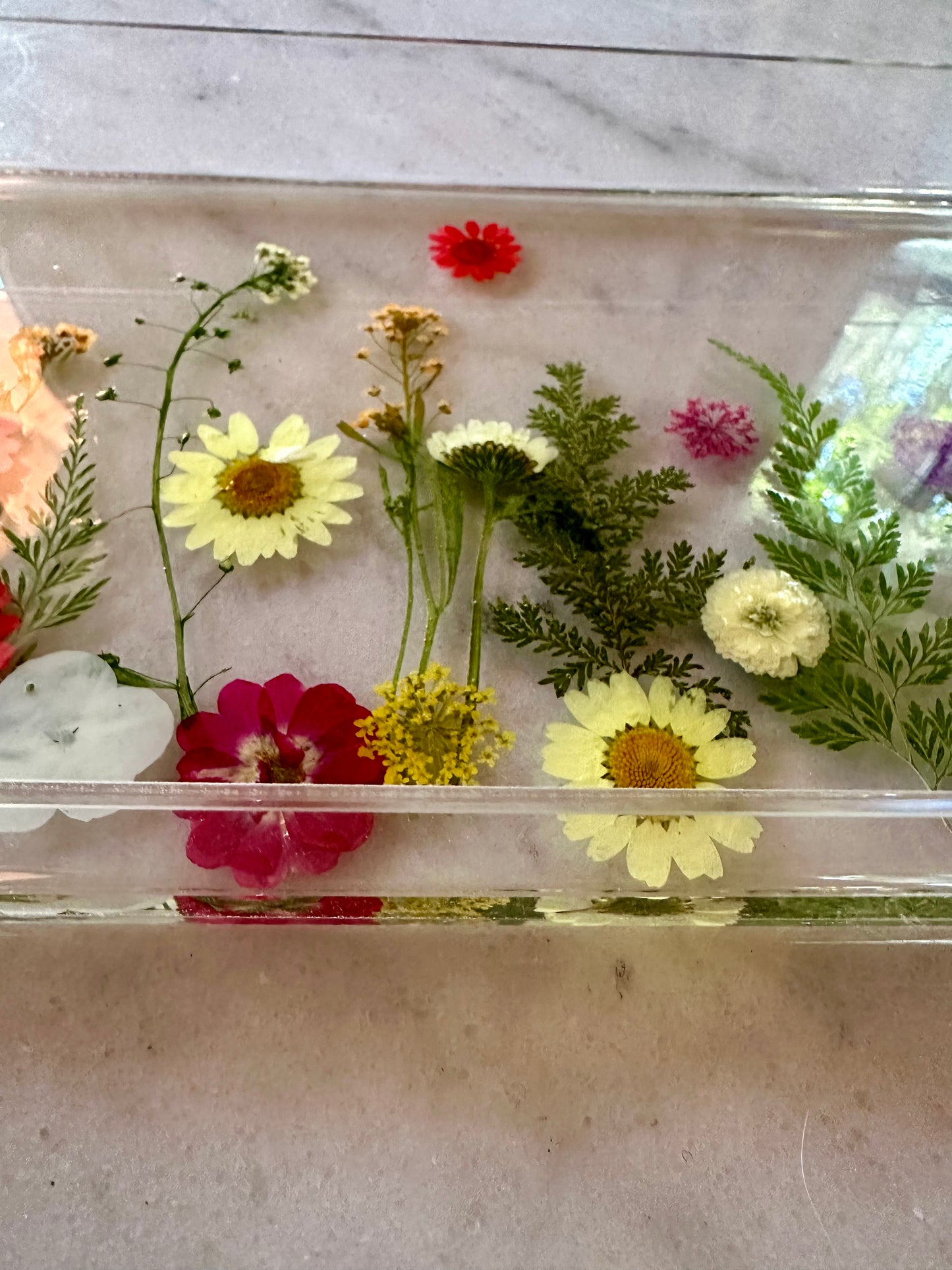 Acrylic Floral Resin Tray