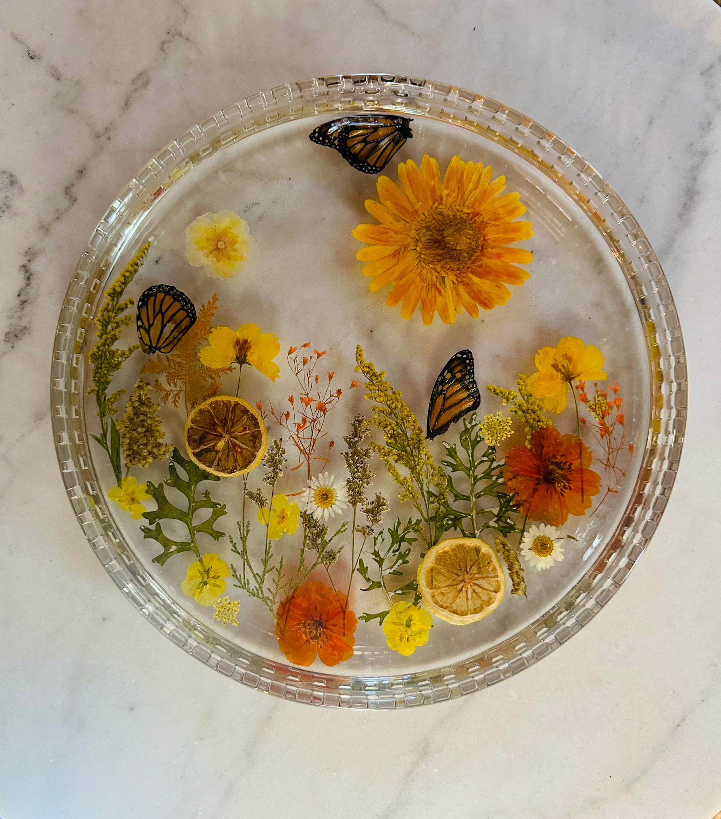 Round Glass Serving Platter