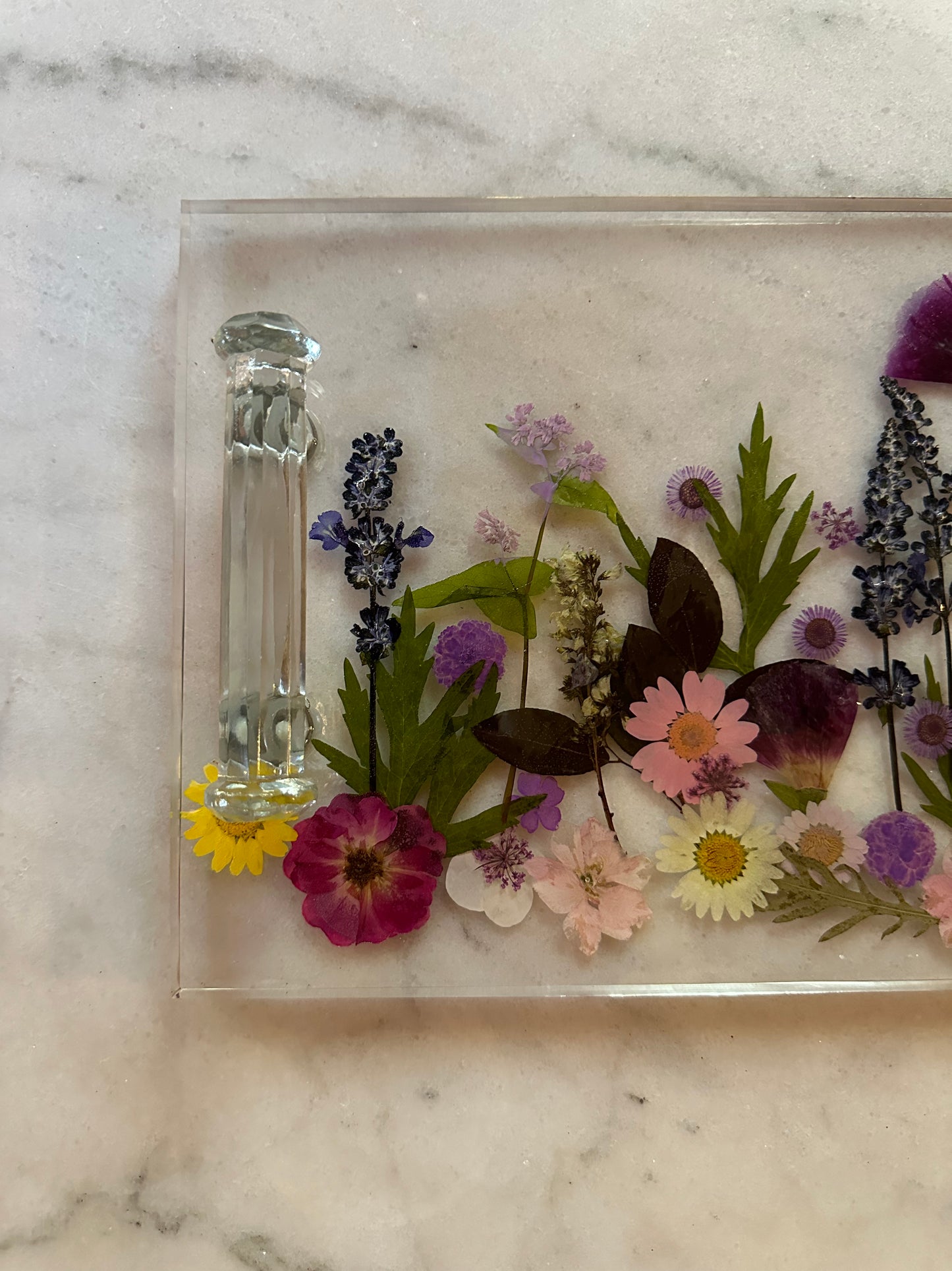 Pressed Flower Acrylic Tray