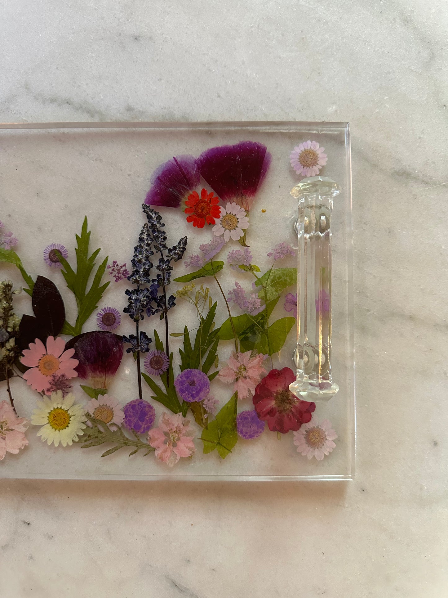 Pressed Flower Acrylic Tray